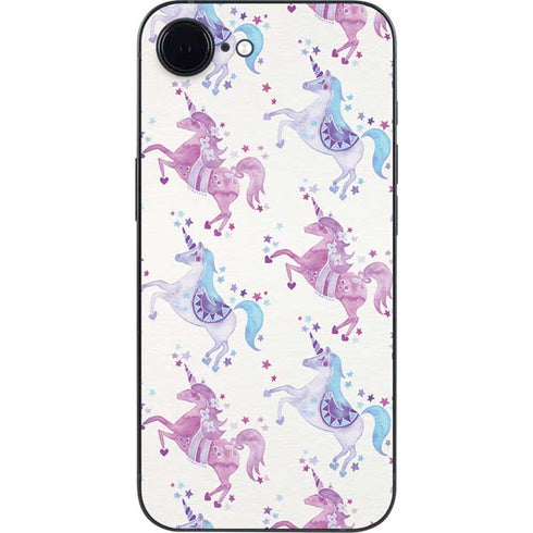 Purple Unicorns by Cat Coq iPhone 16e Skin